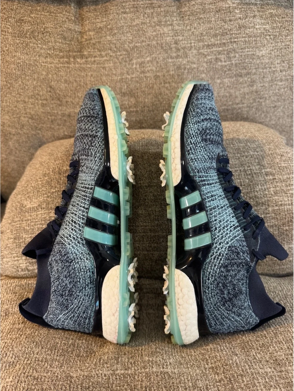 Adidas Tour360 XT Parley Primeknit Golf Shoes Men's Size 10 Blue Green G28374